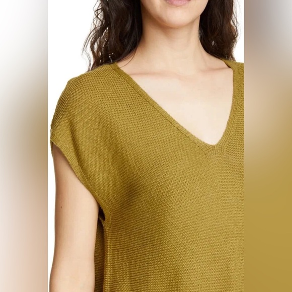 Eileen Fisher Knit Tunic Organic Cotton/Linen Dress Olive Green Women Small NWOT - Picture 11 of 11